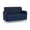 Lesro Siena Lounge Reception Loveseat, Brushed Steel, RF Blueberry Back, MD Ink Seat, RF Blueberry Panels SN1501 - alternate 1